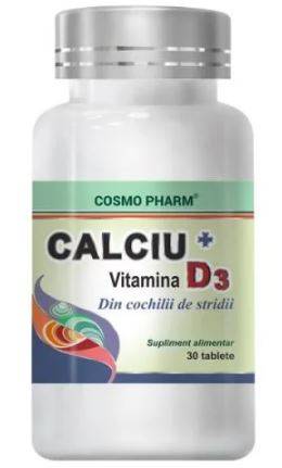 Calciu si Vitamina D3, 30cpr- Cosmo Pharm