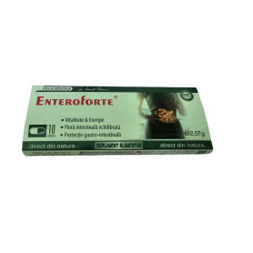 Enteroforte, ajuta la absorbtia gazelor intestinale, 10 capsule, Medica - Pro Natura