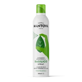 SPRAY ULEI EXTRAVIRGIN de MASLINE cu AROMA de BUSUIOC 200 ml, Mantova