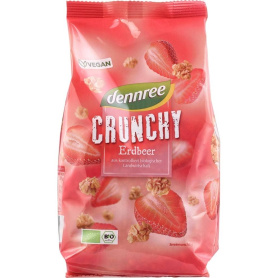 Cereale crunchy cu capsuni,  eco-bio, 375 g, Dennree