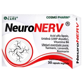 NEURONERV – suport sistem nervos periferic cu Uridina & Acid Alfa-Lipoic, 30 capsule, Cosmo Pharm