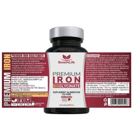 Fier Bisglicinat Premium, 71.8 mg, 60 capsule vegane, Boost4Life