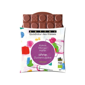 Ciocolata vegana cu cocos, mango si ovaz, eco-bio si fairtrade, 70 g, Zotter
