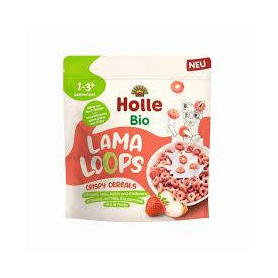 Cereale crocante cu fructe Lama Loops pentru copii, + 1 an, eco-bio, 125 g, Holle