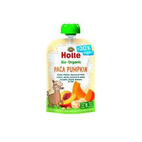 Piure din dovleac, piersici, banane si ovaz, fara gluten, pentru copii, + 6 luni, 100 g, Holle