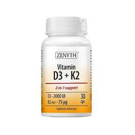 Vitamina D3+K2, 120 capsule, Zenyth
