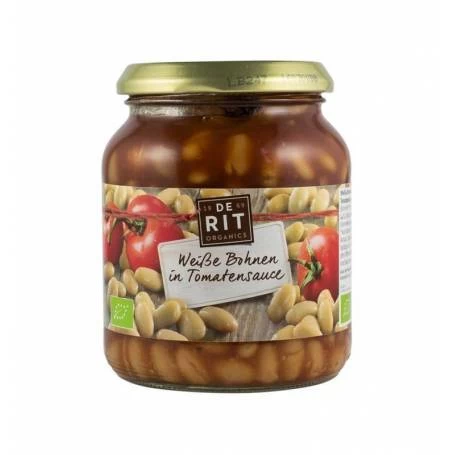 Fasole alba in sos de rosii - eco-bio 360g - De Rit