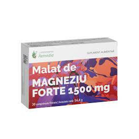 Malat de magneziu forte, 1500 mg, 30 comprimate, Remedia