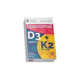 Vitamina D 2000 UI + Vitamina K2 75 mcg, 30 capsule, Remedia