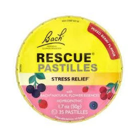 Rescue Dropsuri cu aroma de fructe de padure, 35 pastile, 50 g, Remedii Florale Bach