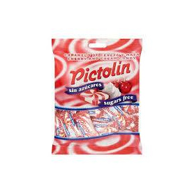 Bomboane Pictolin cu cirese, fara zahar, 65 g, Gullon