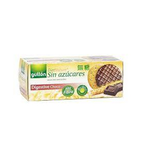 Biscuiti Digestivi cu ciocolata, fara zahar, 270 g, Gullon