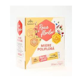 Miere poliflora, 50 plicuri x 15 g, Apidava