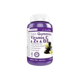 Zen Gummies Vitamin C & Zn & D3, 40 jeleuri, Medica - Pro Natura