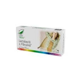Lactobacili & Fibrulina, Probiotic pentru sustinerea florei intestinale, 10 capsule, Medica - ProNatura