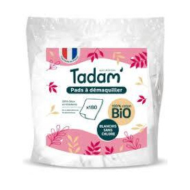 Dischete demachiante din bumbac organic, dreptunghiulare, 150 bucati, Tadam