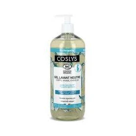 Gel de dus pentru ten, maini, corp si par pentru toata familia, fara parfum, 1000 ml, Coslys