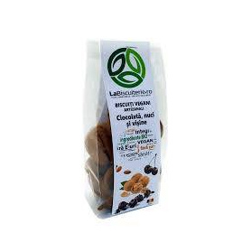 Biscuiti vegani cu Ciocolata, nuci si visine, fara zahar, 120 g, LaBiscuiterie