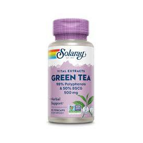 Green Tea, 500 mg, 30 capsule vegetale, Solaray