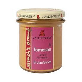 Crema tartinabila vegetala Tomesan cu tomate si parmezan, eco-bio, 135 g, Zwergenwiese