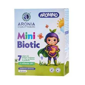 Mini Biotic Aronino, probiotice pentru digestia si imunitatea copiilor, 60 g, Aronia Charlottenburg