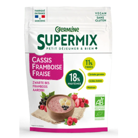 Supermix pentru mic dejun cu coacaze negre, zmeura si capsuni, eco-bio, 350 g, Germline