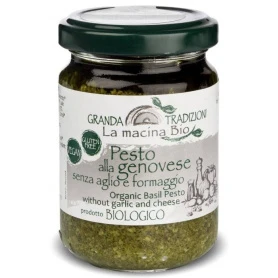 Pesto genovez vegan din busuioc, eco-bio, 130 g, La Macina Bio