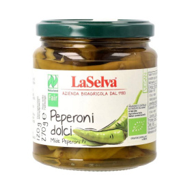 Peperoni dulci in otet, eco-bio, 270 g, LaSelva
