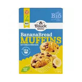 Mix pentru muffins Banana Bred, fara gluten, eco-bio, 280 g, BauckHof