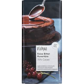 Ciocolata amaruie 70% cacao, eco-bio, 150 g, Vivani