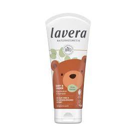 Sampon si gel de dus cu aloe vera pentru copii, fara parfum, 200 ml, Lavera