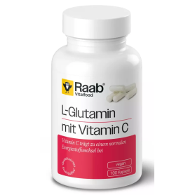 L-Glutamine cu vitamina C, 480 mg, 100 capsule, Raab