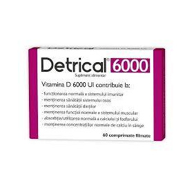 Detrical D3, 6000 UI, 60 comprimate, Zdrovit