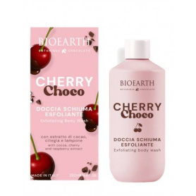 Gel de dus exfoliant cu ciocolata si cirese, Cherry Choco,  250 ml, Bioearth