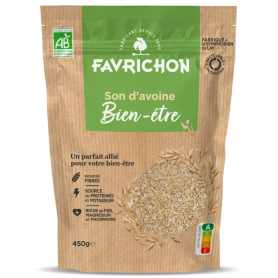 Tarate de ovaz, fara zahar, eco-bio, 450 g, Favrichon