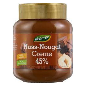 Crema de nuss-nougat, eco-bio, 400 g, Dennree