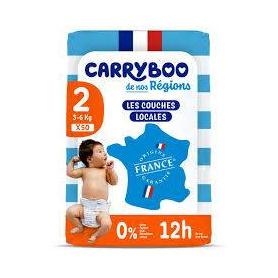 Scutece C2 3-6kg, Marimea 2 pentru Nou Nascuti, fara Parfum, 50 bucati, Carryboo