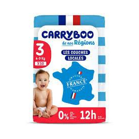 Scutece C3, 4-9 kg, Marimea 3, fara Parfum, 50 bucati, Carryboo