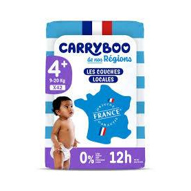 Scutece C4+, 9-20 kg, fara parfum, marimea 4+, 42 bucati, Carryboo