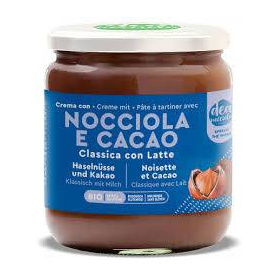 Crema clasica cu alune de padure si lapte, eco-bio, 300 g, Deanocciola