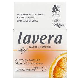 Crema de fata cu Vitamina C, Glow By Nature Vitamin C, 3 in 1, 50 ml, Lavera