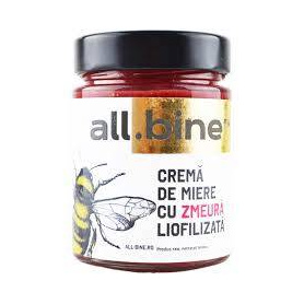 Crema de Miere cu Zmeura Liofilizata, 300 g, ALL .BINE