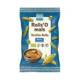 Tortilla rolls din porumb cu sare de mare, fara gluten, eco-bio, 125 g, Pural