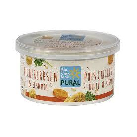 Pate vegetal cu naut si ulei de susan, eco-bio, 125 g, Pural