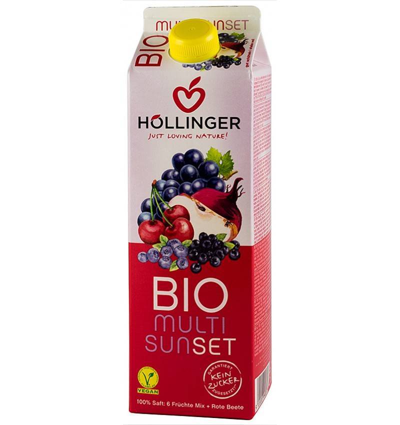 Multi sunset suc de fructe si sfecla rosie - eco-bio 1l - hollinger