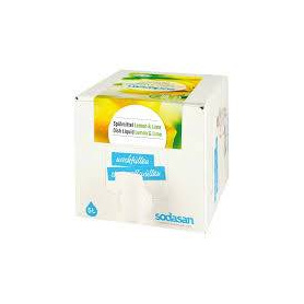 Detergent lichid de vase cu lamaie si lime, bag-in-box, 20 l, Sodasan