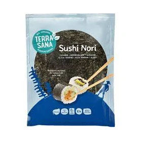 Foi de alge Sushi Nori, vegane, 10 bucati, Terrasana
