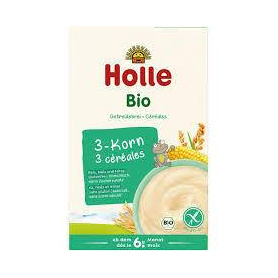 Terci din 3 cereale, fara gluten, pentru copii, +6 luni, 250 g, Holle