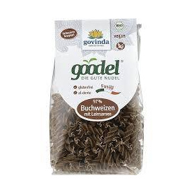 Fusilli din hrisca cu in, fara gluten, eco-bio, 250 g, Govinda