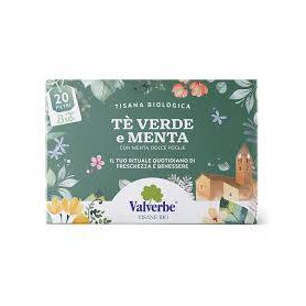 Ceai verde si menta dulce, eco-bio, 20 plicuri, Valverbe